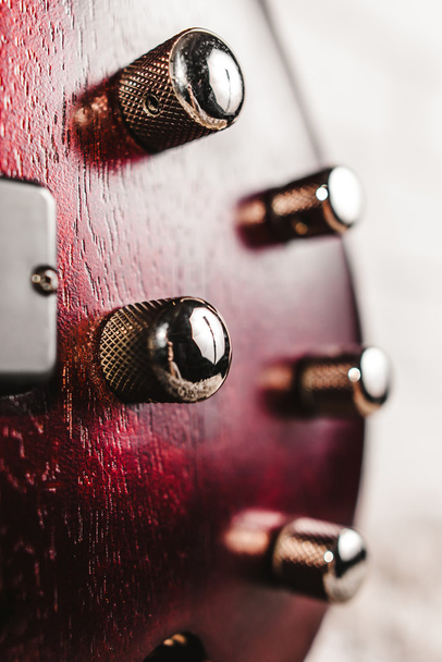 Rosewood gitara elektryczna basowa zbliżenie - Zdjęcie, obraz