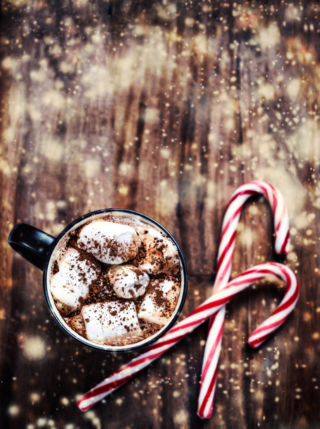 Cup of hot chocolate with marshmallows - Valokuva, kuva