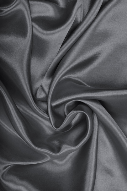 Smooth elegant grey silk or satin as background - Φωτογραφία, εικόνα