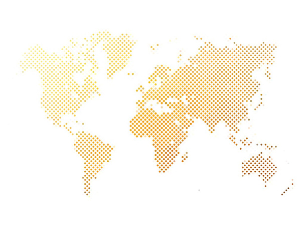 punktierte abstrakte Vektorkarte der Welt - Vektor, Bild