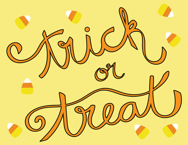 Trick or Treat Candy Corn - Vector, afbeelding