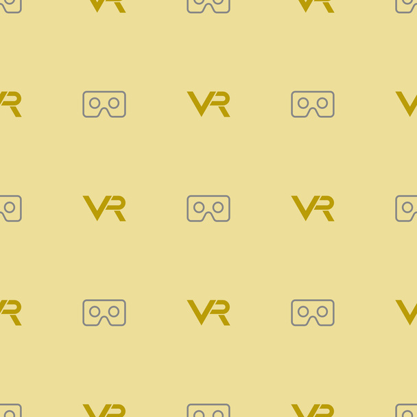 Бесшовный векторный шаблон с логотипом VR - Вектор,изображение