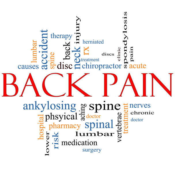 Back Pain Word Cloud Concept - Photo, Image
