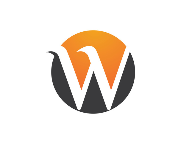Буква W логотип и искушение
 - Вектор,изображение