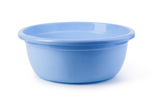 blaue Plastikwaschschale - Foto, Bild