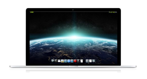 moderner Laptop auf weißem Hintergrund 3D-Rendering - Foto, Bild