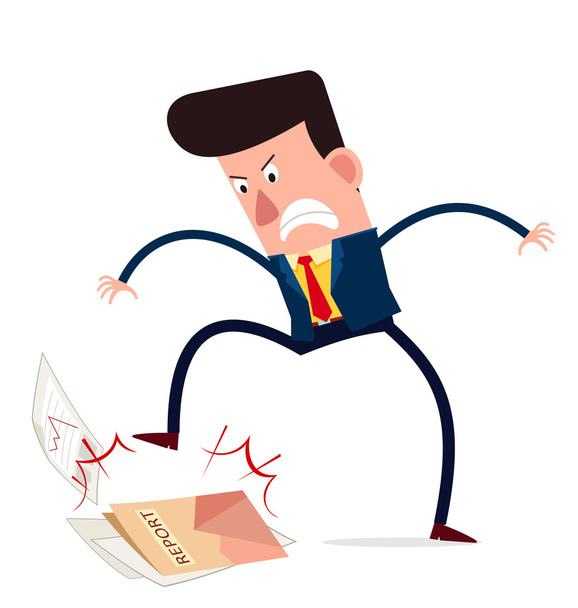 angry young businessman - Vector, Image