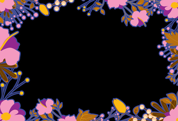 Квіти Елемент Векторний дизайн рамки
 - Вектор, зображення