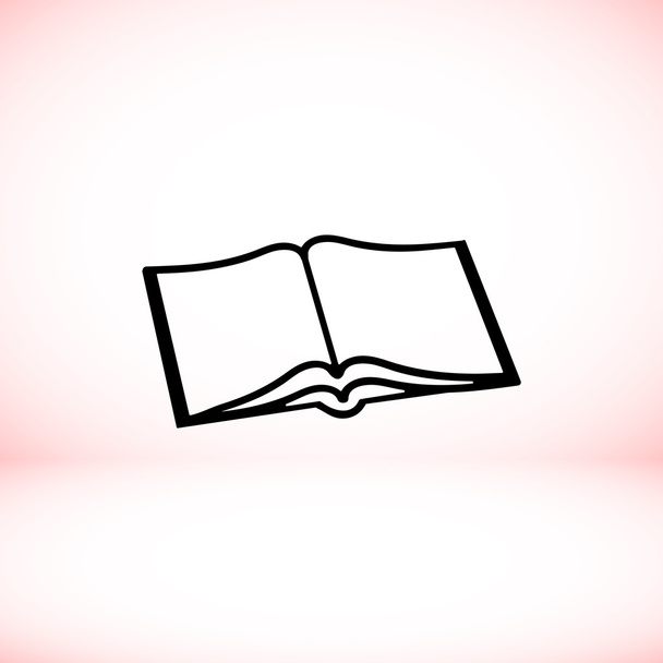 icono de libro abierto, ilustración vectorial. - Vector, Imagen