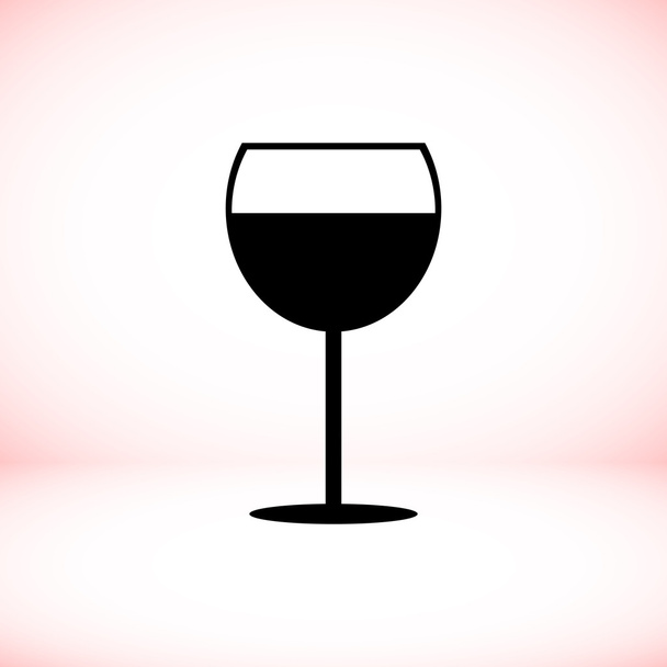L'icône du verre à vin, illustration vectorielle
. - Vecteur, image