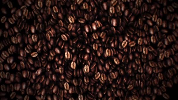 Ziarna kawy brązowej - Materiał filmowy, wideo