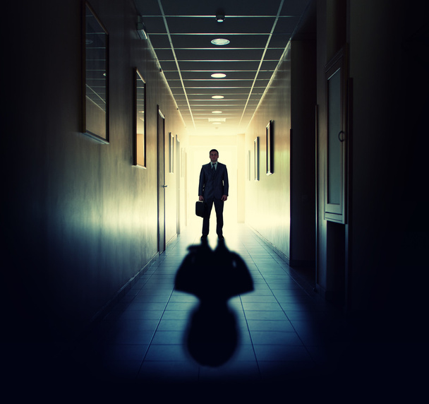 Silhouette of businessman - Photo, Image