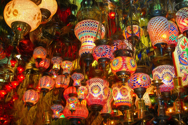 Lámparas a la venta en bazar
 - Foto, Imagen