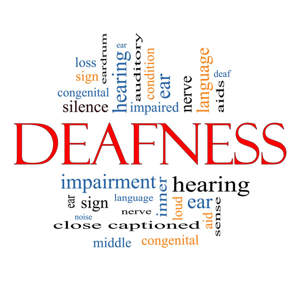 Deafness Word Cloud Concept - Photo, Image