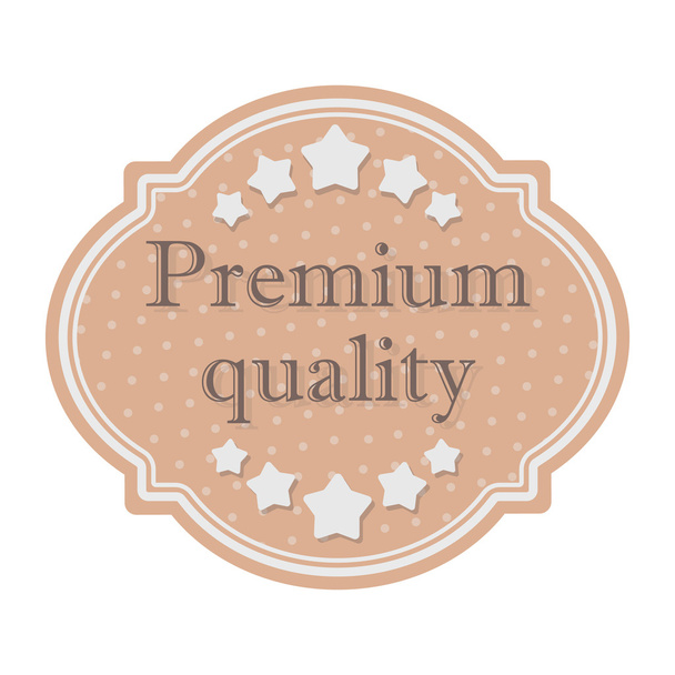 Premium quality icon in cartoon style isolated on white background. Label symbol stock vector illustration. - Wektor, obraz