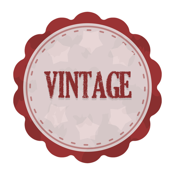 Vintage icon in cartoon style isolated on white background. Label symbol stock vector illustration. - Vetor, Imagem
