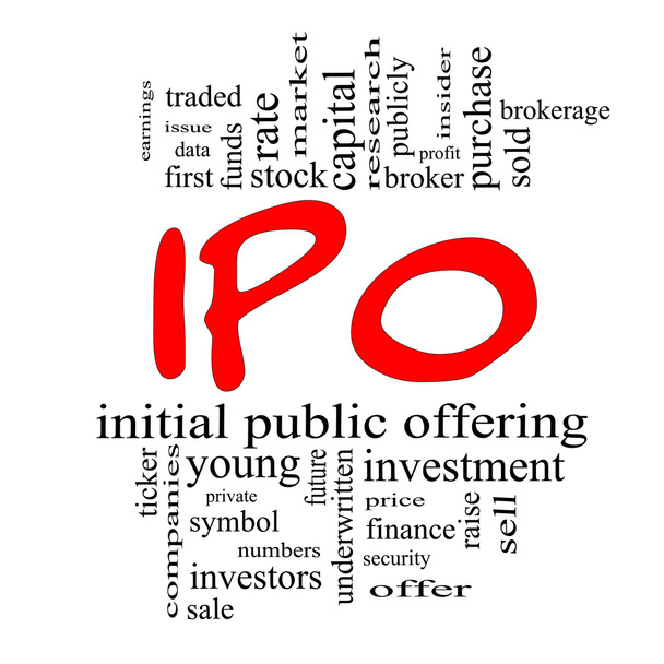 Слово IPO в красном и черном
 - Фото, изображение