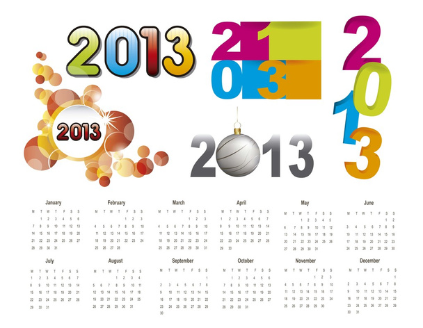 2013 calendar - Vector, Image