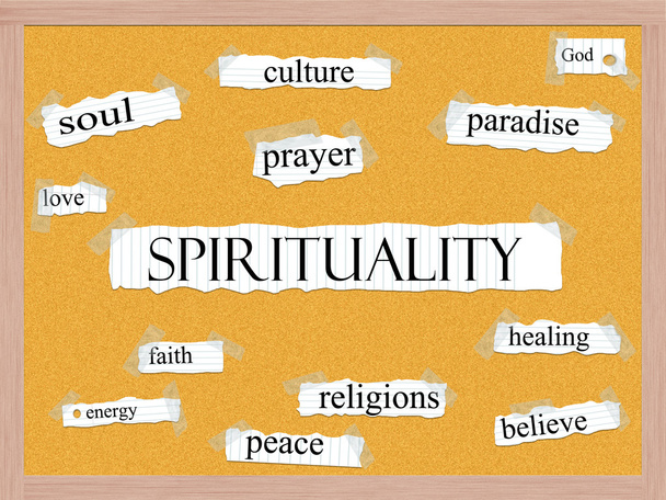 spiritualita corkboard slovo koncepce - Fotografie, Obrázek