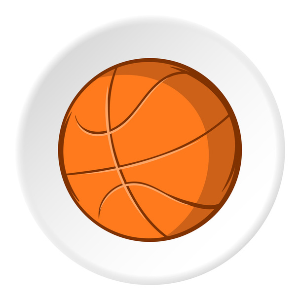 Icône de ballon de basket, style dessin animé - Vecteur, image