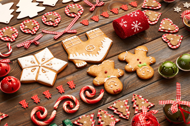 Christmas cookies and decorations - Zdjęcie, obraz
