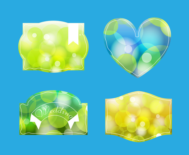 Abstracte Bokeh Banners Shapes - Vector, afbeelding