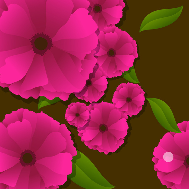 Fresh Pink Flowers Background - Vector, Image