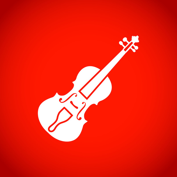 Violin icon stock vector illustration flat design - Vector, Image