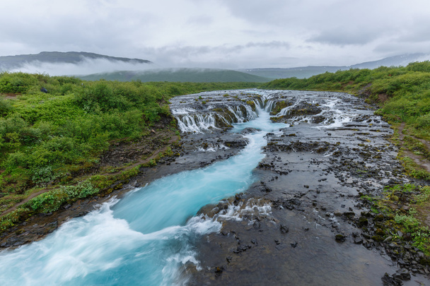 Waterfall Bruarfoss at  Iceland - Zdjęcie, obraz