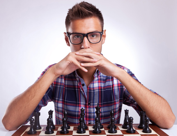 Šachy oponent pohledu do očí - Fotografie, Obrázek