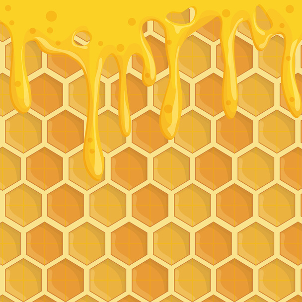 Honig gesunde und biologische Lebensmittel Design - Vektor, Bild