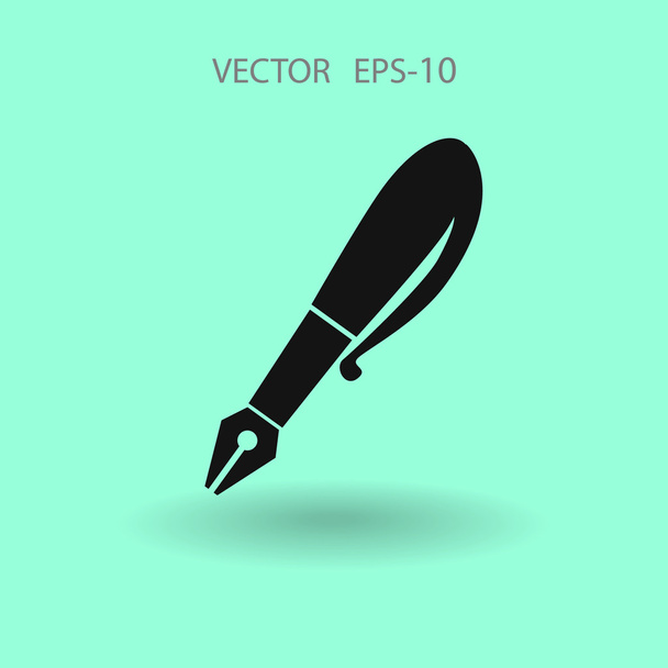 Flat  icon of pen - Wektor, obraz