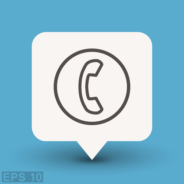 Pictograph of phone for design - Vector, afbeelding