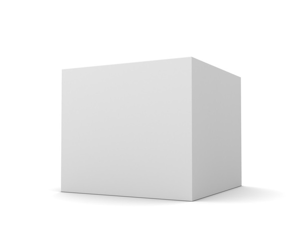 Lege doos op witte 3d illustratie - Foto, afbeelding