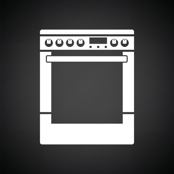 Kitchen main stove unit icon - Vektor, obrázek
