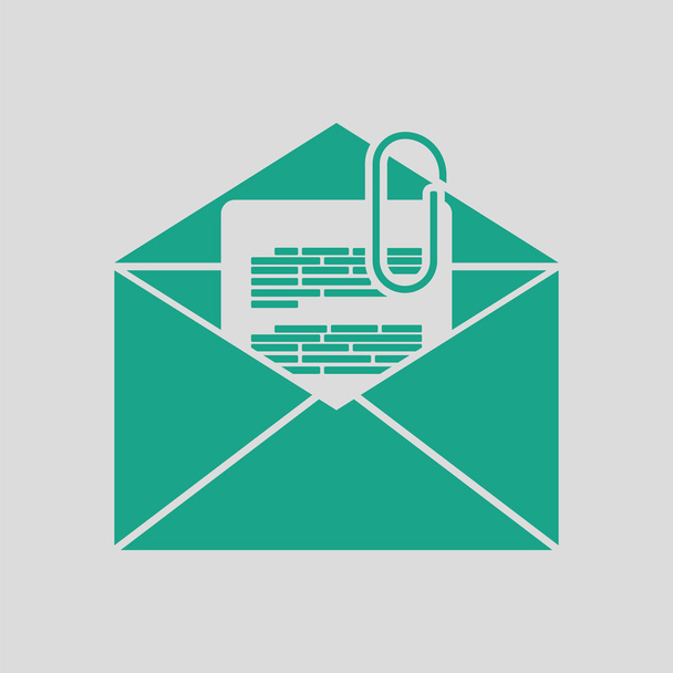 Mail with attachment icon - Vector, Image