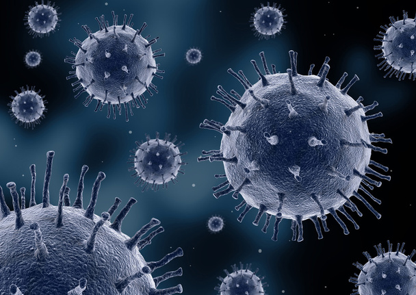 concepto de virus o bacterias 3d ilustración
 - Foto, Imagen