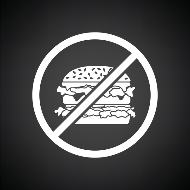  Icono de hamburguesa prohibido
 - Vector, Imagen
