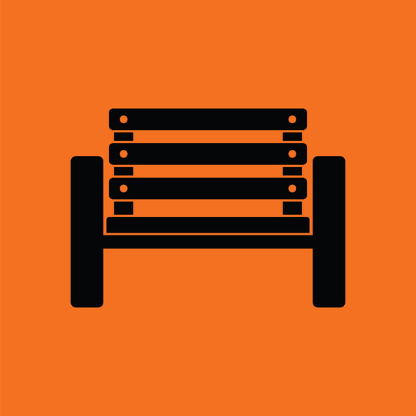 Tennis player bench icon - Vector, Image