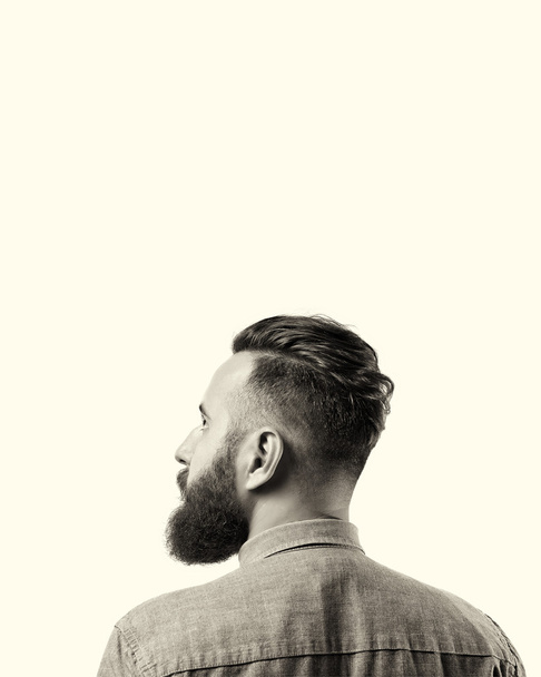 Bearded man b/w - Photo, image