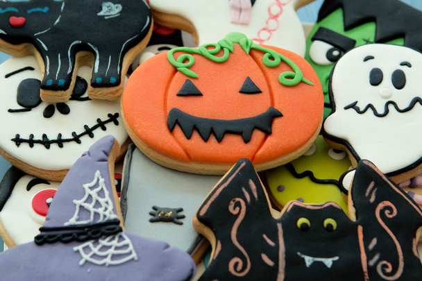 Halloween cookies with different shapes - Foto, afbeelding