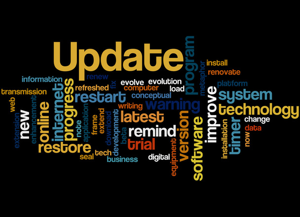 Update, word cloud concept 6 - Photo, Image