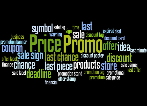 Promosyon fiyat, kelime bulutu kavramı 8 - Fotoğraf, Görsel