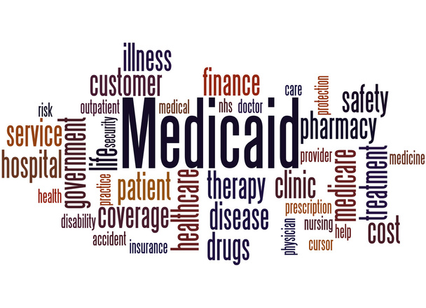 Medicaid, slovo cloud koncepce 8 - Fotografie, Obrázek