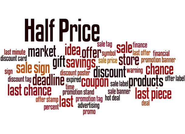 Half Price, concetto di cloud parola 9
 - Foto, immagini