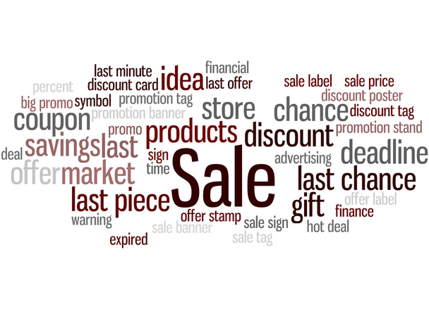 Sale, word cloud concept 3 - Photo, Image