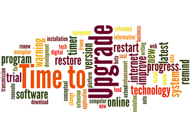 Time to Upgrade, word cloud concept 2 - Photo, Image