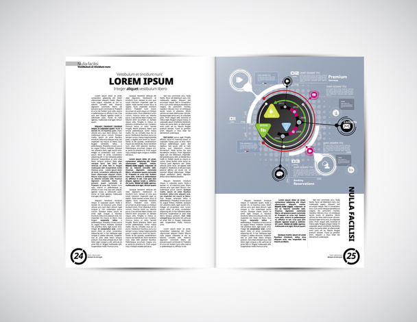 Layout for press magazine  - Vector, Image