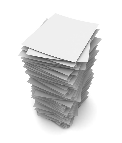 paper stack concept  3d illustration - Photo, Image