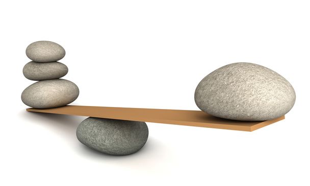 balancing stones concept  3d illustration - Photo, Image